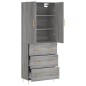 vidaXL Highboard Grau Sonoma 69,5x34x180 cm Holzwerkstoff vidaXL Highboard Grau Sonoma 69,5x34x180 cm Holzwerkstoff
