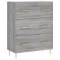 vidaXL Highboard Grau Sonoma 69,5x34x180 cm Holzwerkstoff vidaXL Highboard Grau Sonoma 69,5x34x180 cm Holzwerkstoff