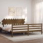 vidaXL Massivholzbett mit Kopfteil Honigbraun 200x200 cm vidaXL Massivholzbett mit Kopfteil Honigbraun 200x200 cm