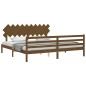 vidaXL Massivholzbett mit Kopfteil Honigbraun 200x200 cm vidaXL Massivholzbett mit Kopfteil Honigbraun 200x200 cm