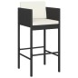 vidaXL 5-tlg. Gartenbar-Set mit Kissen Schwarz Poly Rattan vidaXL 5-tlg. Gartenbar-Set mit Kissen Schwarz Poly Rattan