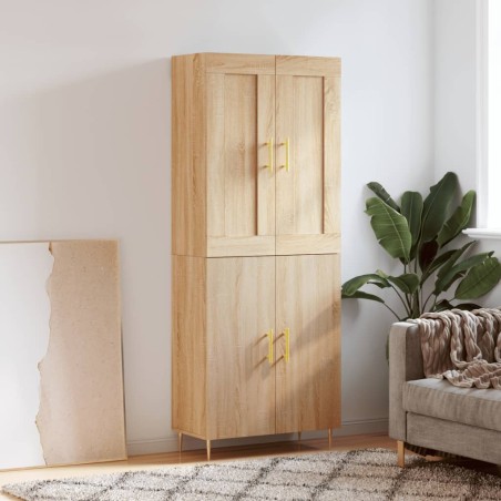vidaXL Highboard Sonoma-Eiche 69,5x34x180 cm Holzwerkstoff