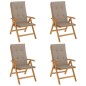 vidaXL Gartenstühle mit Kissen 4 Stk. Massivholz Teak vidaXL Gartenstühle mit Kissen 4 Stk. Massivholz Teak