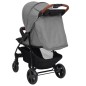 3-in-1 Kinderwagen Hellgrau Stahl 3-in-1 Kinderwagen Hellgrau Stahl