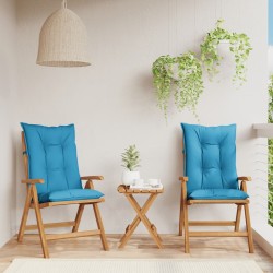 vidaXL Gartenstühle mit Kissen 2 Stk. Massivholz Teak