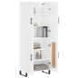 vidaXL Highboard Hochglanz-Weiß 69,5x34x180 cm Holzwerkstoff vidaXL Highboard Hochglanz-Weiß 69,5x34x180 cm Holzwerkstoff