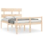 vidaXL Seniorenbett mit Kopfteil 140x200 cm Massivholz vidaXL Seniorenbett mit Kopfteil 140x200 cm Massivholz