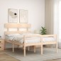 vidaXL Seniorenbett mit Kopfteil 140x200 cm Massivholz vidaXL Seniorenbett mit Kopfteil 140x200 cm Massivholz