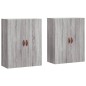 vidaXL Wandschränke 2 Stk. Grau Sonoma 69,5x34x90 cm vidaXL Wandschränke 2 Stk. Grau Sonoma 69,5x34x90 cm