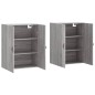 vidaXL Wandschränke 2 Stk. Grau Sonoma 69,5x34x90 cm vidaXL Wandschränke 2 Stk. Grau Sonoma 69,5x34x90 cm
