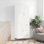 vidaXL Highboard Hochglanz-Weiß 69,5x34x180 cm Holzwerkstoff vidaXL Highboard Hochglanz-Weiß 69,5x34x180 cm Holzwerkstoff