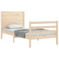 vidaXL Massivholzbett mit Kopfteil 90x200 cm vidaXL Massivholzbett mit Kopfteil 90x200 cm