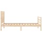 vidaXL Massivholzbett mit Kopfteil 90x200 cm vidaXL Massivholzbett mit Kopfteil 90x200 cm