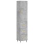 vidaXL Highboard Betongrau 34,5x34x180 cm Holzwerkstoff vidaXL Highboard Betongrau 34,5x34x180 cm Holzwerkstoff