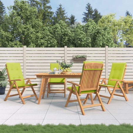 vidaXL Gartenstühle mit Kissen 4 Stk. Massivholz Teak