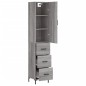 vidaXL Highboard Grau Sonoma 34,5x34x180 cm Holzwerkstoff vidaXL Highboard Grau Sonoma 34,5x34x180 cm Holzwerkstoff
