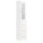 vidaXL Highboard Hochglanz-Weiß 34,5x34x180 cm Holzwerkstoff vidaXL Highboard Hochglanz-Weiß 34,5x34x180 cm Holzwerkstoff