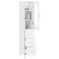 vidaXL Highboard Hochglanz-Weiß 34,5x34x180 cm Holzwerkstoff vidaXL Highboard Hochglanz-Weiß 34,5x34x180 cm Holzwerkstoff