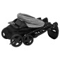 2-in-1 Kinderwagen Hellgrau und Schwarz Stahl 2-in-1 Kinderwagen Hellgrau und Schwarz Stahl