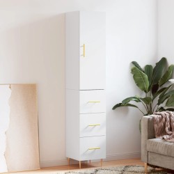 vidaXL Highboard Weiß 34,5x34x180 cm Holzwerkstoff