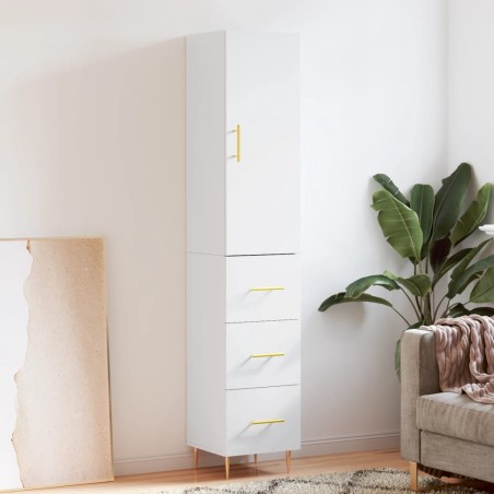 vidaXL Highboard Weiß 34,5x34x180 cm Holzwerkstoff