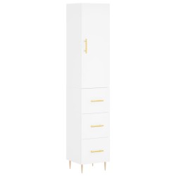 vidaXL Highboard Weiß 34,5x34x180 cm Holzwerkstoff