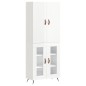 vidaXL Highboard Hochglanz-Weiß 69,5x34x180 cm Holzwerkstoff vidaXL Highboard Hochglanz-Weiß 69,5x34x180 cm Holzwerkstoff