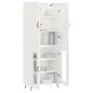 vidaXL Highboard Hochglanz-Weiß 69,5x34x180 cm Holzwerkstoff vidaXL Highboard Hochglanz-Weiß 69,5x34x180 cm Holzwerkstoff