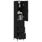 vidaXL Highboard Schwarz 34,5x34x180 cm Holzwerkstoff vidaXL Highboard Schwarz 34,5x34x180 cm Holzwerkstoff