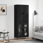 vidaXL Highboard Schwarz 69,5x34x180 cm Holzwerkstoff vidaXL Highboard Schwarz 69,5x34x180 cm Holzwerkstoff