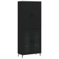 vidaXL Highboard Schwarz 69,5x34x180 cm Holzwerkstoff vidaXL Highboard Schwarz 69,5x34x180 cm Holzwerkstoff