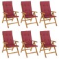 vidaXL Gartenstühle mit Kissen 6 Stk. Massivholz Teak vidaXL Gartenstühle mit Kissen 6 Stk. Massivholz Teak