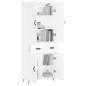 vidaXL Highboard Weiß 69,5x34x180 cm Holzwerkstoff vidaXL Highboard Weiß 69,5x34x180 cm Holzwerkstoff