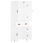 vidaXL Highboard Weiß 69,5x34x180 cm Holzwerkstoff vidaXL Highboard Weiß 69,5x34x180 cm Holzwerkstoff