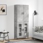 vidaXL Highboard Betongrau 69,5x34x180 cm Holzwerkstoff vidaXL Highboard Betongrau 69,5x34x180 cm Holzwerkstoff