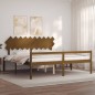 vidaXL Massivholzbett mit Kopfteil Honigbraun 200x200 cm vidaXL Massivholzbett mit Kopfteil Honigbraun 200x200 cm