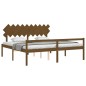 vidaXL Massivholzbett mit Kopfteil Honigbraun 200x200 cm vidaXL Massivholzbett mit Kopfteil Honigbraun 200x200 cm