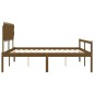 vidaXL Massivholzbett mit Kopfteil Honigbraun 200x200 cm vidaXL Massivholzbett mit Kopfteil Honigbraun 200x200 cm