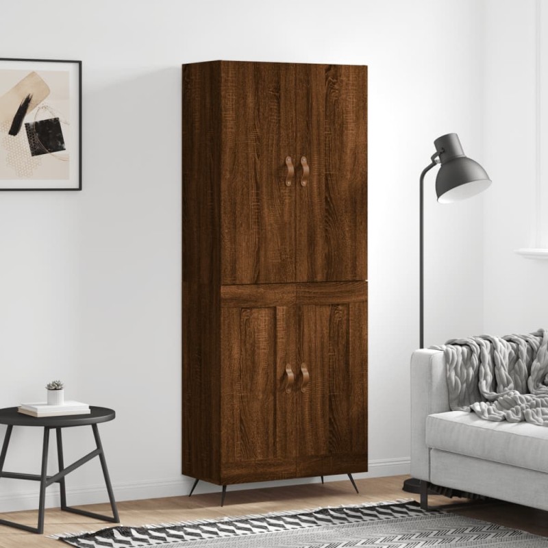 vidaXL Highboard Braun Eichen-Optik 69,5x34x180 cm Holzwerkstoff vidaXL Highboard Braun Eichen-Optik 69,5x34x180 cm Holzwerkstoff