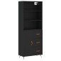 vidaXL Highboard Schwarz 69,5x34x180 cm Holzwerkstoff vidaXL Highboard Schwarz 69,5x34x180 cm Holzwerkstoff
