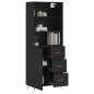 vidaXL Highboard Schwarz 69,5x34x180 cm Holzwerkstoff vidaXL Highboard Schwarz 69,5x34x180 cm Holzwerkstoff
