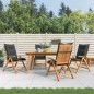 vidaXL Gartenstühle mit Kissen 4 Stk. Massivholz Teak vidaXL Gartenstühle mit Kissen 4 Stk. Massivholz Teak
