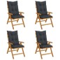 vidaXL Gartenstühle mit Kissen 4 Stk. Massivholz Teak vidaXL Gartenstühle mit Kissen 4 Stk. Massivholz Teak