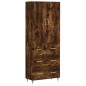 vidaXL Highboard Räuchereiche 69,5x34x180 cm Holzwerkstoff vidaXL Highboard Räuchereiche 69,5x34x180 cm Holzwerkstoff
