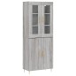 vidaXL Highboard Grau Sonoma 69,5x34x180 cm Holzwerkstoff vidaXL Highboard Grau Sonoma 69,5x34x180 cm Holzwerkstoff