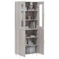 vidaXL Highboard Grau Sonoma 69,5x34x180 cm Holzwerkstoff vidaXL Highboard Grau Sonoma 69,5x34x180 cm Holzwerkstoff