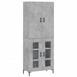vidaXL Highboard Betongrau 69,5x34x180 cm Holzwerkstoff