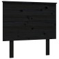 vidaXL Massivholzbett mit Kopfteil Schwarz 100x200 cm vidaXL Massivholzbett mit Kopfteil Schwarz 100x200 cm