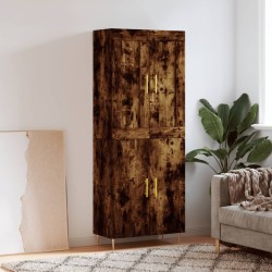 vidaXL Highboard Räuchereiche 69,5x34x180 cm Holzwerkstoff