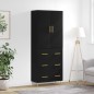 vidaXL Highboard Schwarz 69,5x34x180 cm Holzwerkstoff vidaXL Highboard Schwarz 69,5x34x180 cm Holzwerkstoff